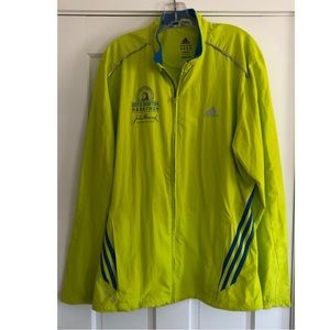 Adidas 2010 Boston Marathon 114th BAA Climaproof Neon Reflective Windbreaker XL
